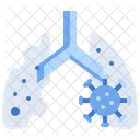 Infectados Pulmones Covid Icono