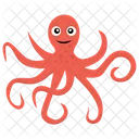 Pulpo Vida Marina Animal Icono