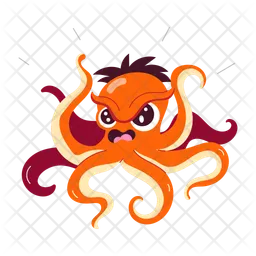 Pulpo enojado  Icono