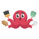 Limpieza del pulpo rojo  Icono