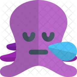 Pulpo roncando Emoji Icono