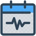 Calendar Pulse Heartbeat Icon