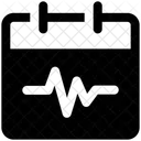 Calendar Pulse Heartbeat Icon