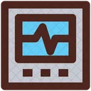 Pulse Monitoring Cardiogram Display Icon