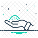 Pulver in der Hand  Symbol