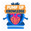 Pump Up Heart Organ Icon