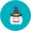 Pumpkin Halloween Witch Icon