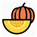 Half Pumpkin Fruit Icon