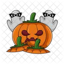 Pumpkin Ghost Halloween Icon