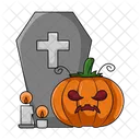 Pumpkin Grave Halloween Icon