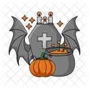 Pumpkin Grave Halloween 아이콘