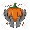 Pumpkin Hand Gesture Icon