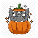 Pumpkin Bat Scary Icon