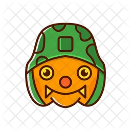 Pumpkin Army Emoji Icon