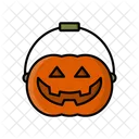 Pumpkin Basket Halloween Pumpkin Halloween Bucket Icon