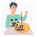 Pumpkin Cake Halloween Celebration Halloween Cake Icon