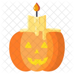 Pumpkin Candle  Icon