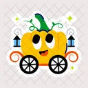 Pumpkin Carriage Halloween Carriage Tale Carriage Icon