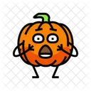 Pumpkin Character Vegetable Face Icon