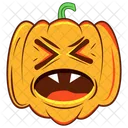 Pumpkin Emoji Creepy Pumpkin Scary Pumpkin Icon