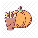 Pumpkin Fries Fries Fast Icon