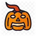 Pumpkin Ghost Halloween Design Icon
