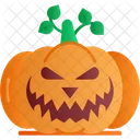 Pumpkin Jackolantern Halloween Decoration Icon