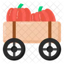 Vegetable Cart Pushcart Pumpkin Pushcart Icon