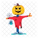 Pumpkin Scarecrow Halloween Scarecrow Halloween Dummy Icon