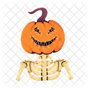 Pumpkin Skeleton Halloween Skeleton Creepy Pumpkin Icon