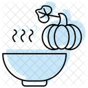 Pumpkin Soup Bowl Color Shadow Thinline Icon 아이콘