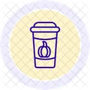 Pumpkin Spice Latte Line Icon Icon