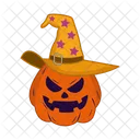 Pumpkin witch hat  Icon
