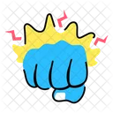 Clenched Hand Punch Fight Icon