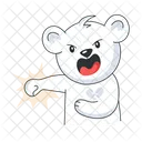 Angry Bear Angry Teddy Punching Bear Icon