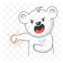 Angry Bear Angry Teddy Punching Bear Icône