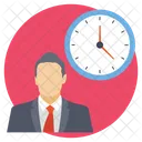 Businessman Clock Project Icon