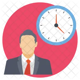 Punctual Businessman  Icon
