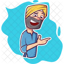 Punjabi Man Laughing  Icon