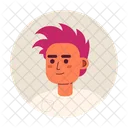Punk mohawk young man relaxed staring  Symbol