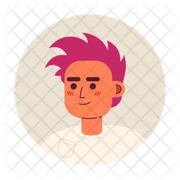 Punk mohawk young man relaxed staring  Icon