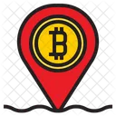 Puntero Bitcoin Puntero Banco Icono