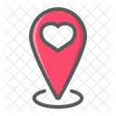 Corazon Pin Mapa Icono