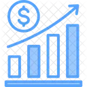 Beneficio Grafico De Crecimiento En Aumento Icono