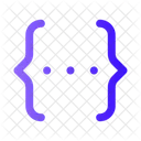 Puntos Entre Corchetes Codigo Desarrollador Icono