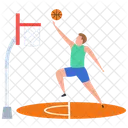 Deporte Juegos Al Aire Libre Jugador De Baloncesto Icono