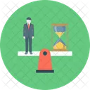 Punctual Time Worth Hourglass Icon