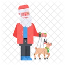 Santa Puppet Puppet Toy Reindeer Puppet Icon