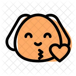 Puppy Blowing A Kiss Emoji Icon