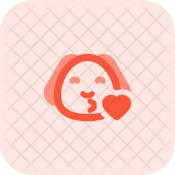 Puppy Blowing A Kiss Emoji Icon